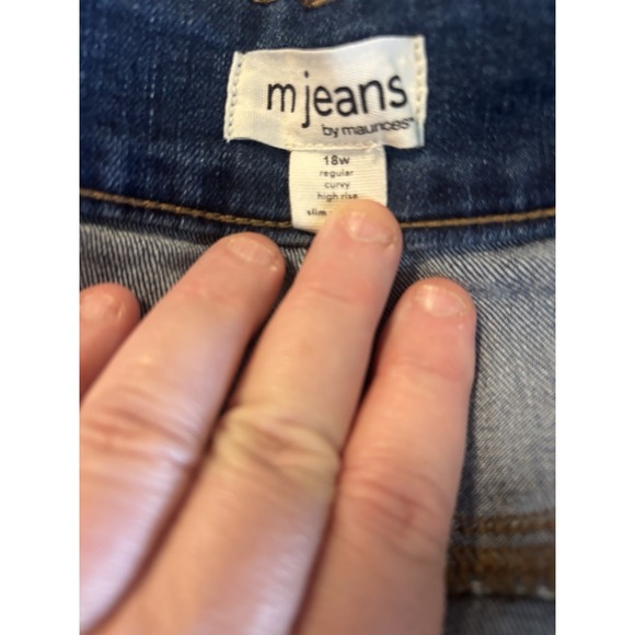 M Jeans By Maurice Women's Straight Leg Medium Wash Denim Jeans Plus 18W - Picture 5 of 8